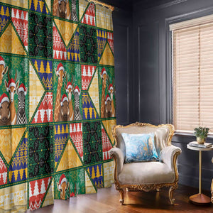 South Africa Christmas Window Curtain Patchwork Style