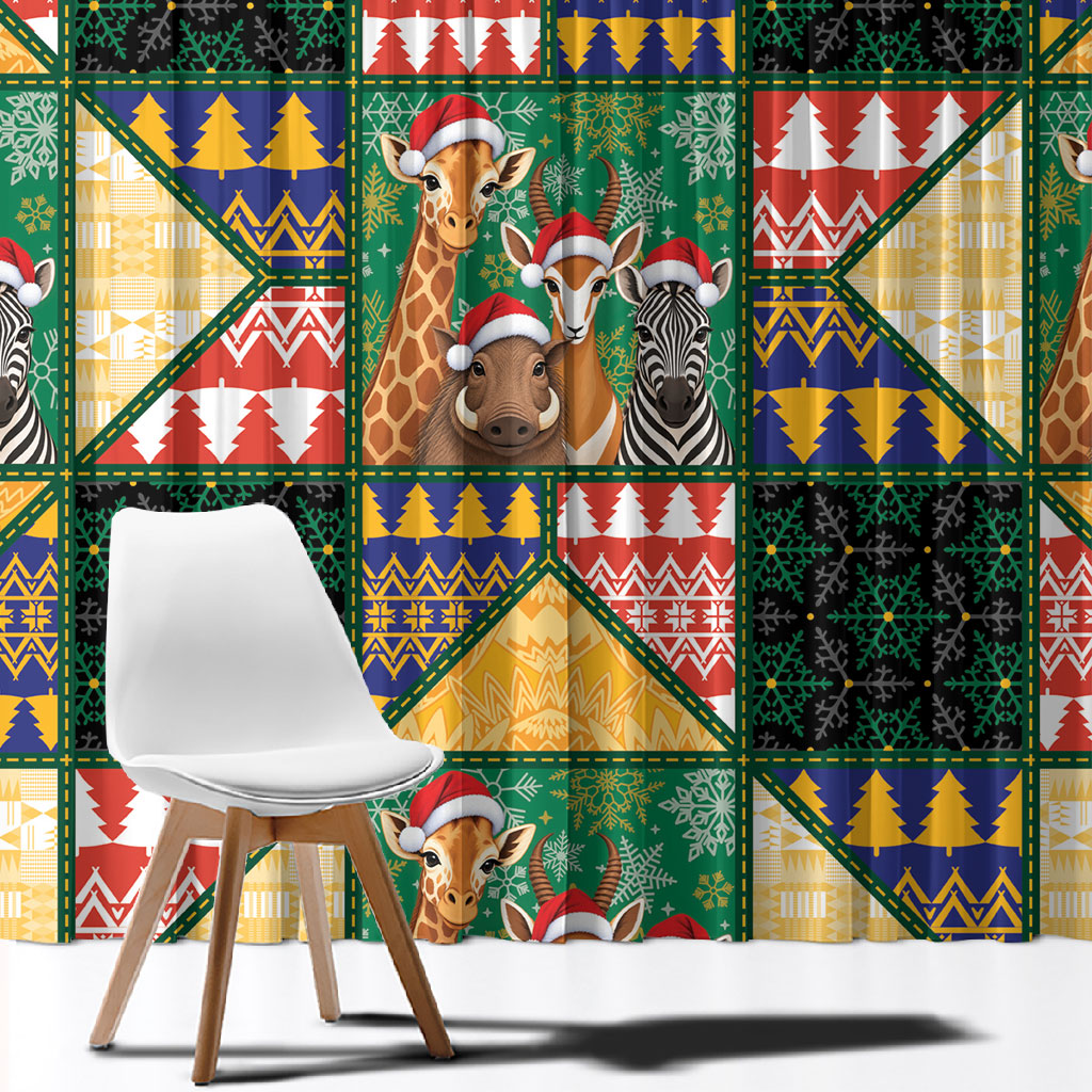 South Africa Christmas Window Curtain Patchwork Style