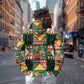 South Africa Christmas Zip Hoodie Patchwork Style