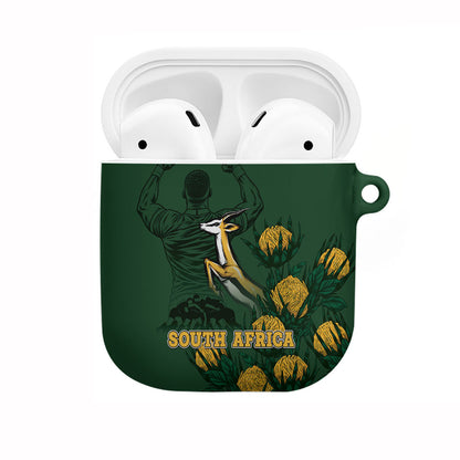 South Africa Rugby Pride AirPods Case Springbok With King Protea