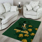 South Africa Rugby Pride Area Rug Springbok With King Protea