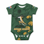 South Africa Rugby Pride Baby Onesie Springbok With King Protea