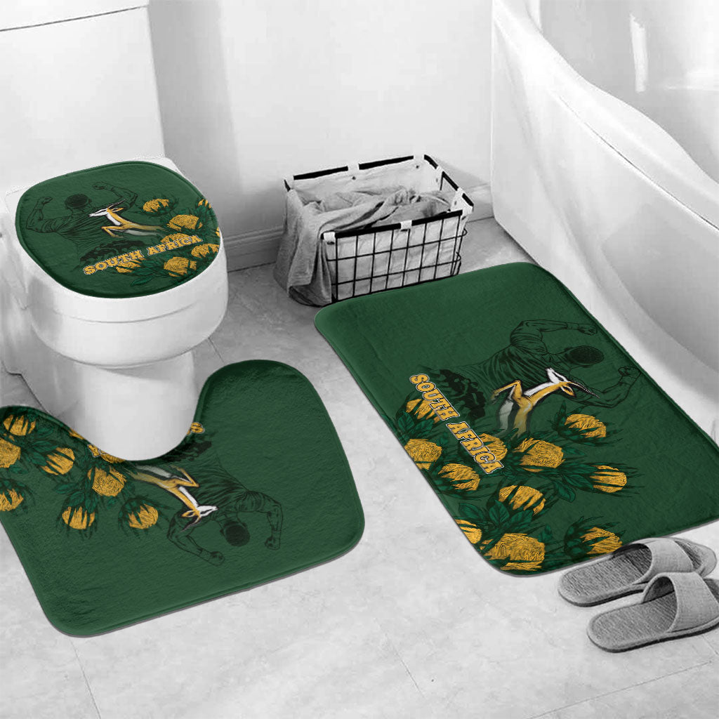 South Africa Rugby Pride Bathroom Set Springbok With King Protea