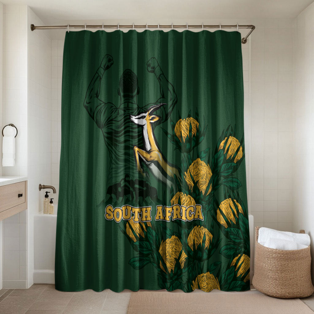 South Africa Rugby Pride Bathroom Set Springbok With King Protea