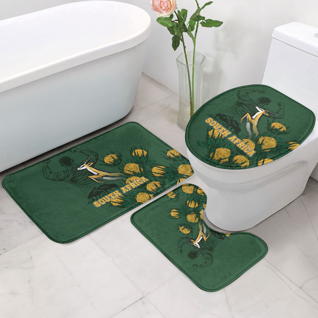 South Africa Rugby Pride Bathroom Set Springbok With King Protea