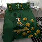 South Africa Rugby Pride Bedding Set Springbok With King Protea