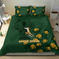 South Africa Rugby Pride Bedding Set Springbok With King Protea