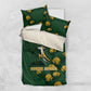 South Africa Rugby Pride Bedding Set Springbok With King Protea