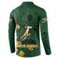 South Africa Rugby Pride Button Sweatshirt Springbok With King Protea