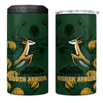 South Africa Rugby Pride 4 in 1 Can Cooler Tumbler Springbok With King Protea