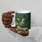 South Africa Rugby Pride Ceramic Mug Springbok With King Protea