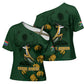 South Africa Rugby Pride Cross Shoulder Shirt Springbok With King Protea