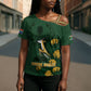 South Africa Rugby Pride Cross Shoulder Shirt Springbok With King Protea