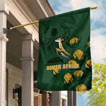 South Africa Rugby Pride Garden Flag Springbok With King Protea