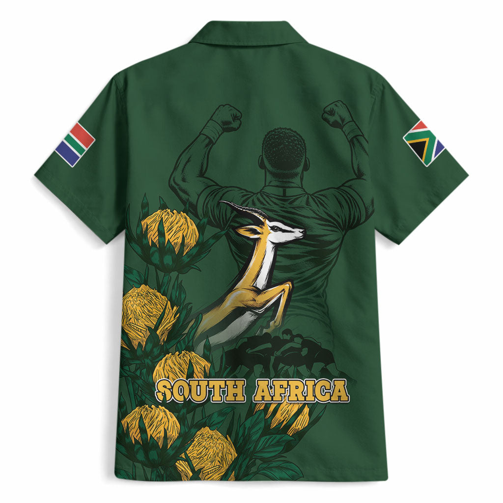 South Africa Rugby Pride Hawaiian Shirt Springbok With King Protea