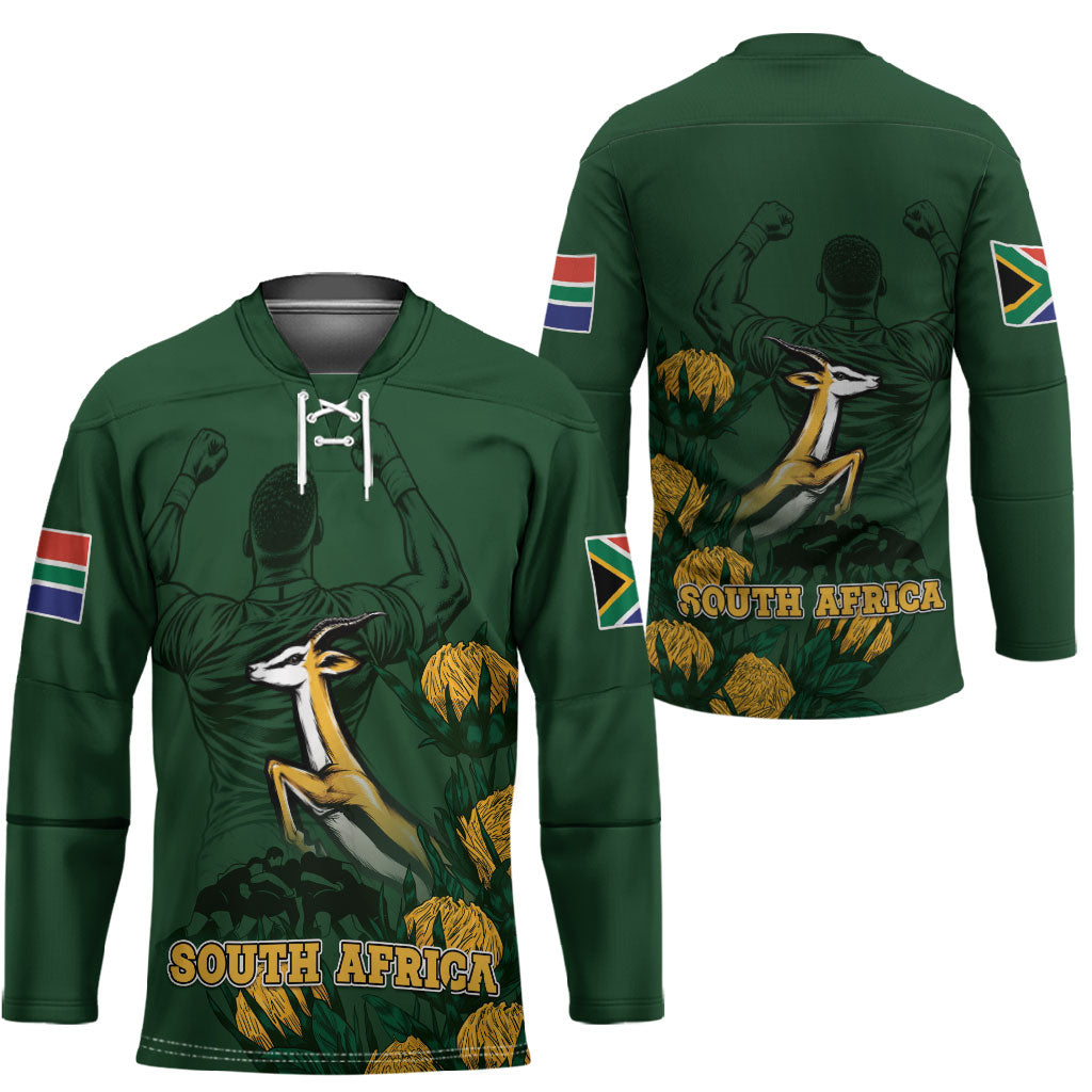 South Africa Rugby Pride Hockey Jersey Springbok With King Protea