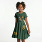 South Africa Rugby Pride Kid Short Sleeve Dress Springbok With King Protea