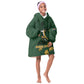 South Africa Rugby Pride Kid Wearable Blanket Hoodie Springbok With King Protea