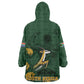 South Africa Rugby Pride Kid Wearable Blanket Hoodie Springbok With King Protea