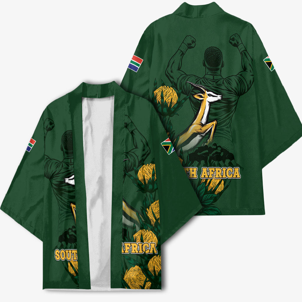 South Africa Rugby Pride Kimono Springbok With King Protea