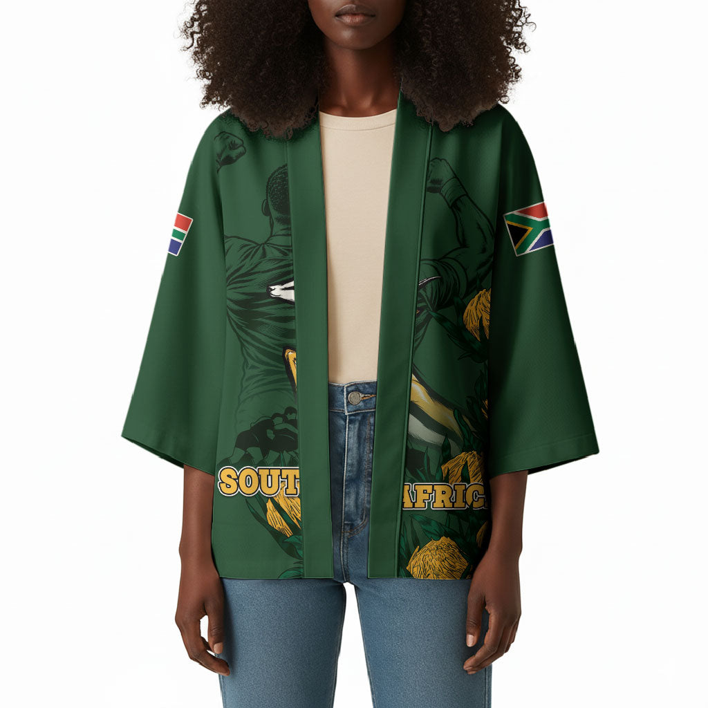 South Africa Rugby Pride Kimono Springbok With King Protea