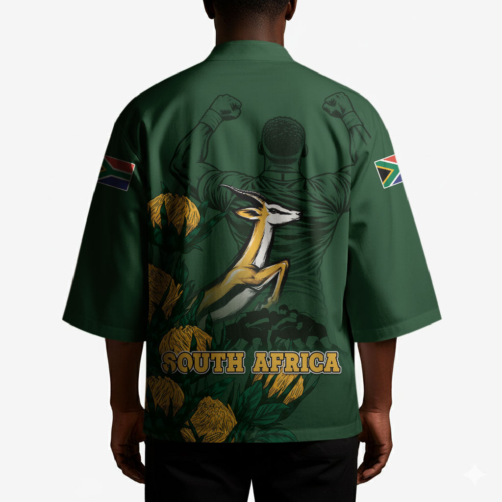 South Africa Rugby Pride Kimono Springbok With King Protea