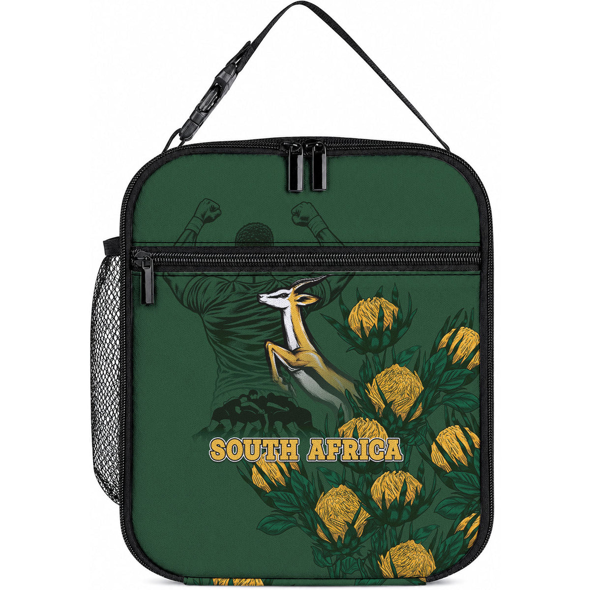 South Africa Rugby Pride Lunch Bag Springbok With King Protea