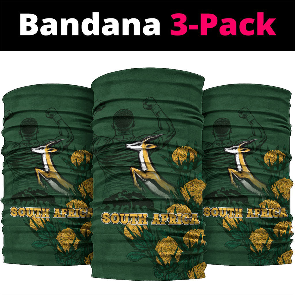 South Africa Rugby Pride Neck Gaiter Springbok With King Protea
