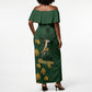 South Africa Rugby Pride Off Shoulder Maxi Dress Springbok With King Protea