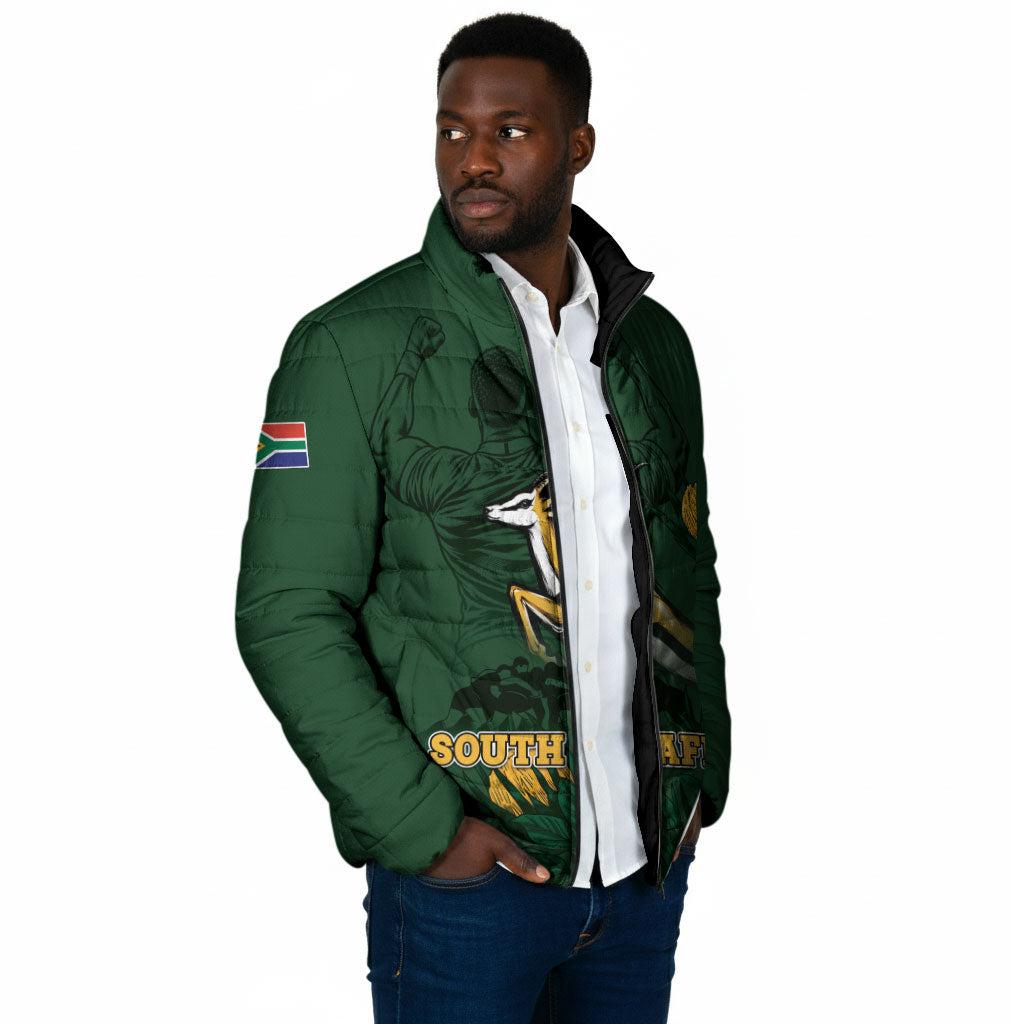 South Africa Rugby Pride Padded Jacket Springbok With King Protea