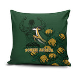 South Africa Rugby Pride Pillow Cover Springbok With King Protea