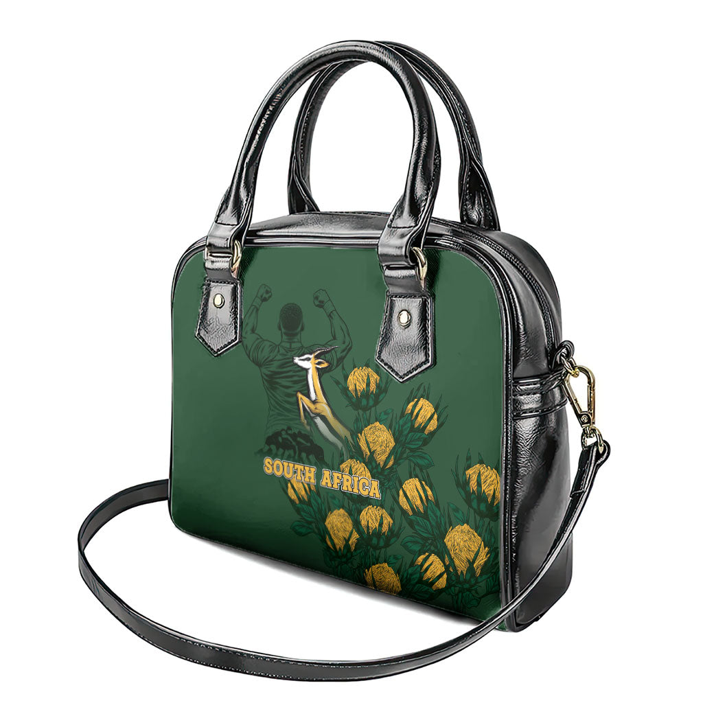 South Africa Rugby Pride Shoulder Handbag Springbok With King Protea