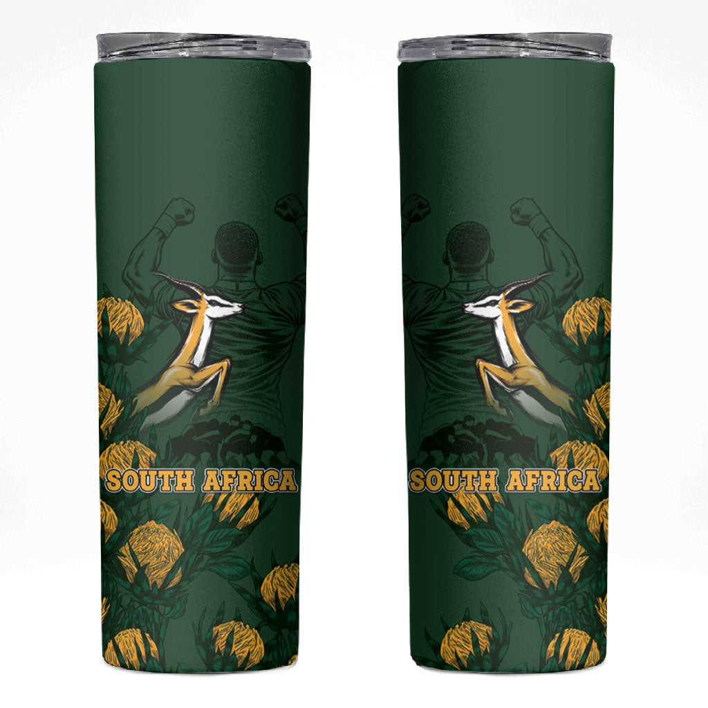 South Africa Rugby Pride Skinny Tumbler Springbok With King Protea