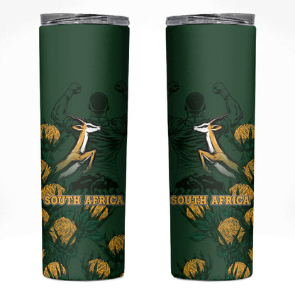South Africa Rugby Pride Skinny Tumbler Springbok With King Protea