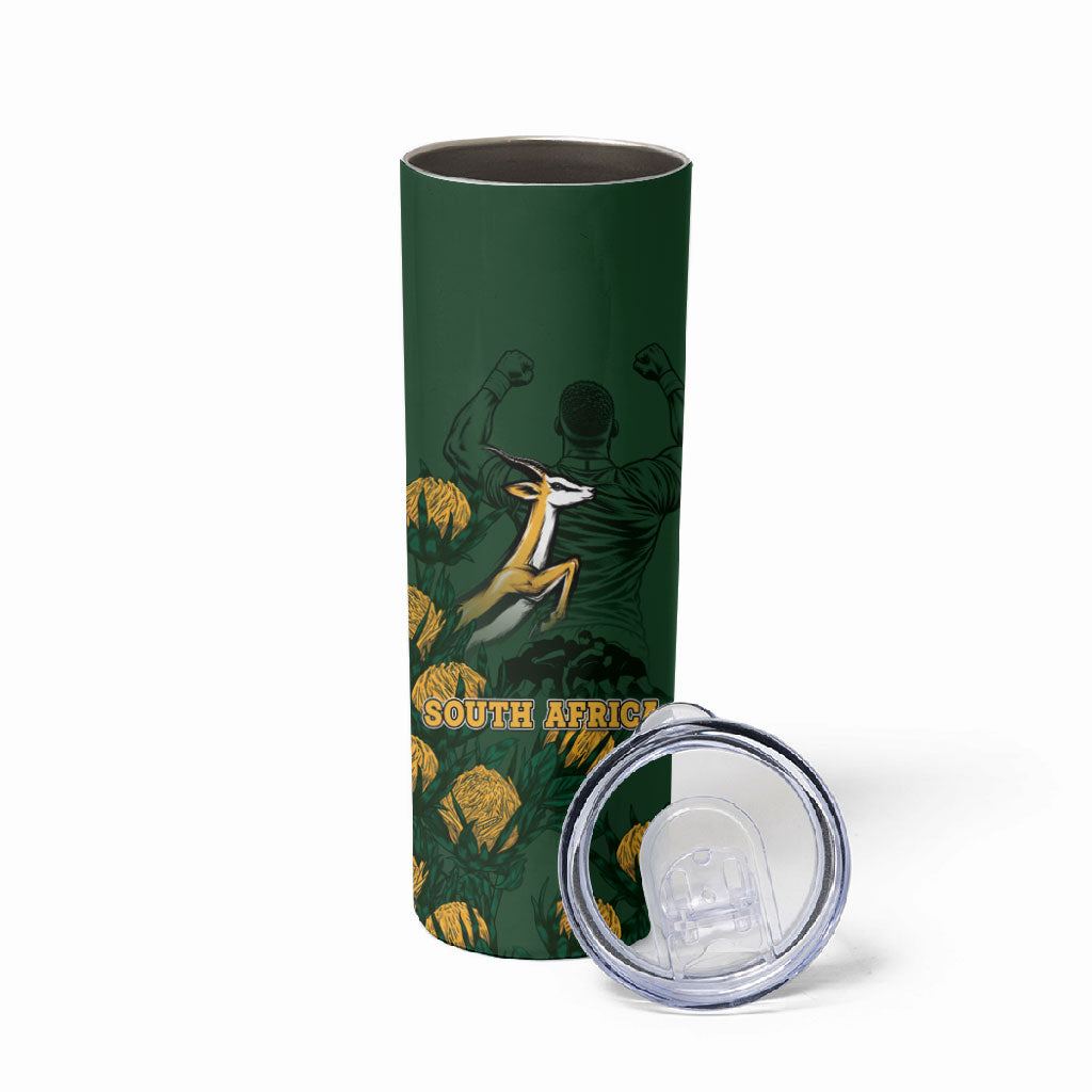 South Africa Rugby Pride Skinny Tumbler Springbok With King Protea