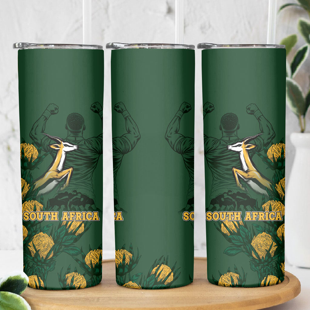 South Africa Rugby Pride Skinny Tumbler Springbok With King Protea