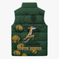 South Africa Rugby Pride Sleeveless Puffer Jacket Springbok With King Protea