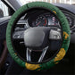 South Africa Rugby Pride Steering Wheel Cover Springbok With King Protea