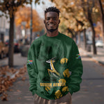 South Africa Rugby Pride Sweatshirt Springbok With King Protea