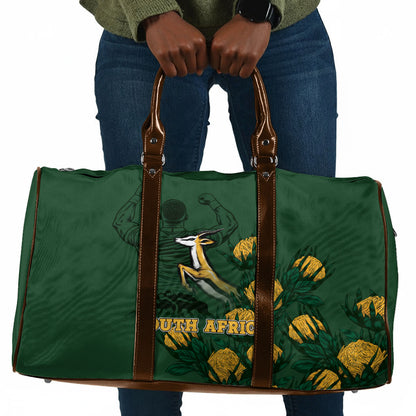 South Africa Rugby Pride Travel Bag Springbok With King Protea