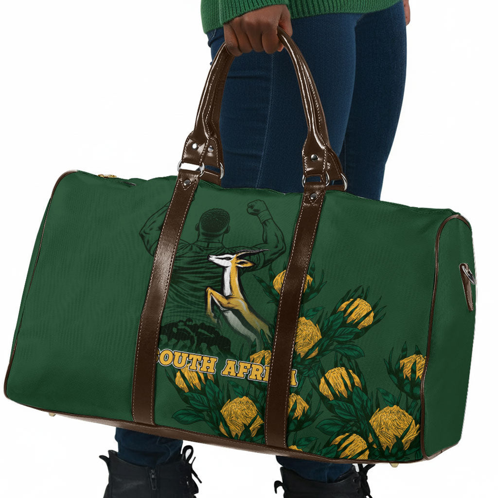 South Africa Rugby Pride Travel Bag Springbok With King Protea