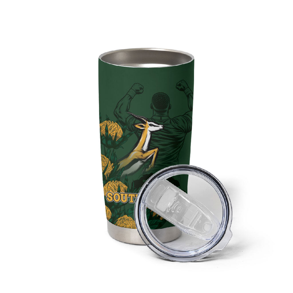 South Africa Rugby Pride Tumbler Cup Springbok With King Protea