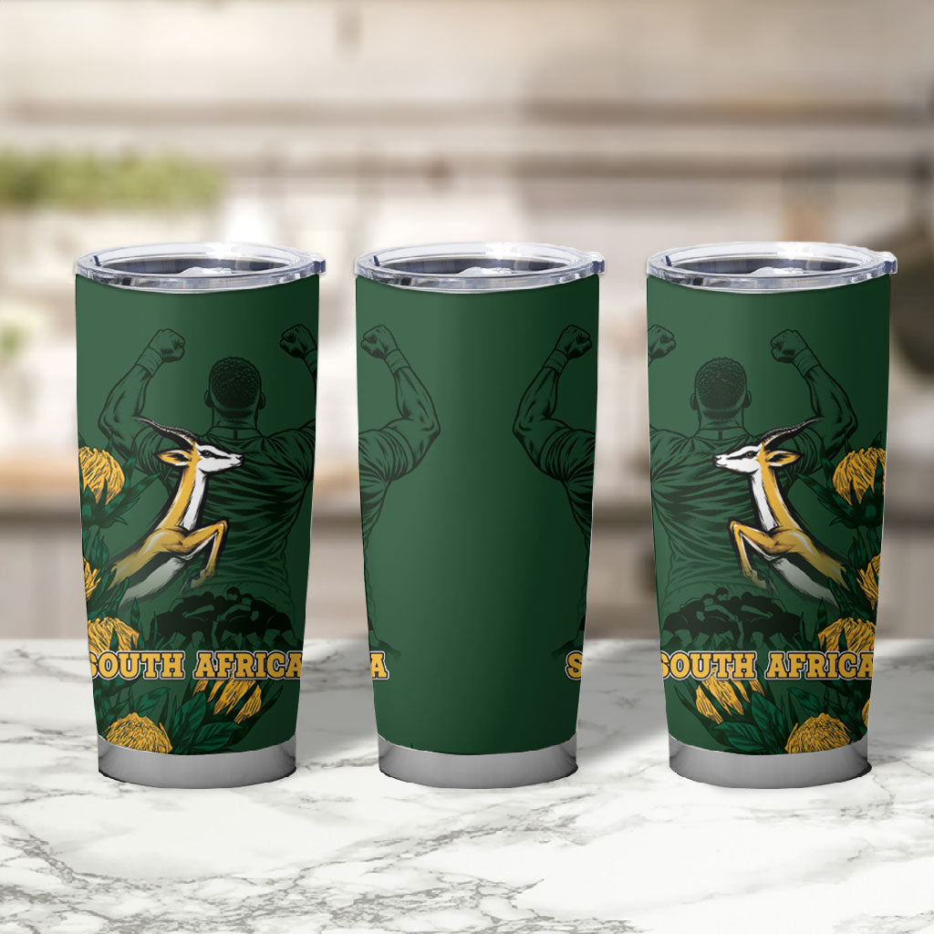 South Africa Rugby Pride Tumbler Cup Springbok With King Protea