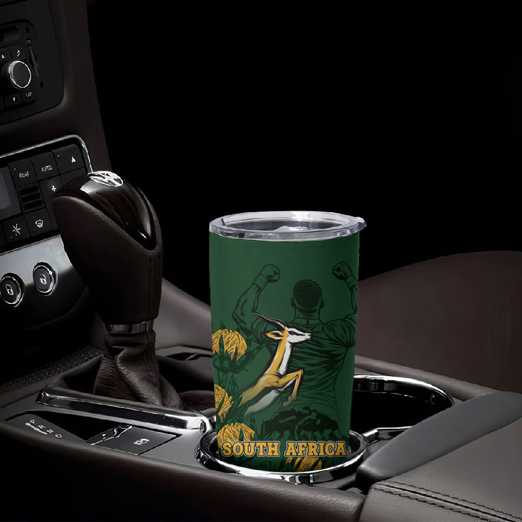 South Africa Rugby Pride Tumbler Cup Springbok With King Protea