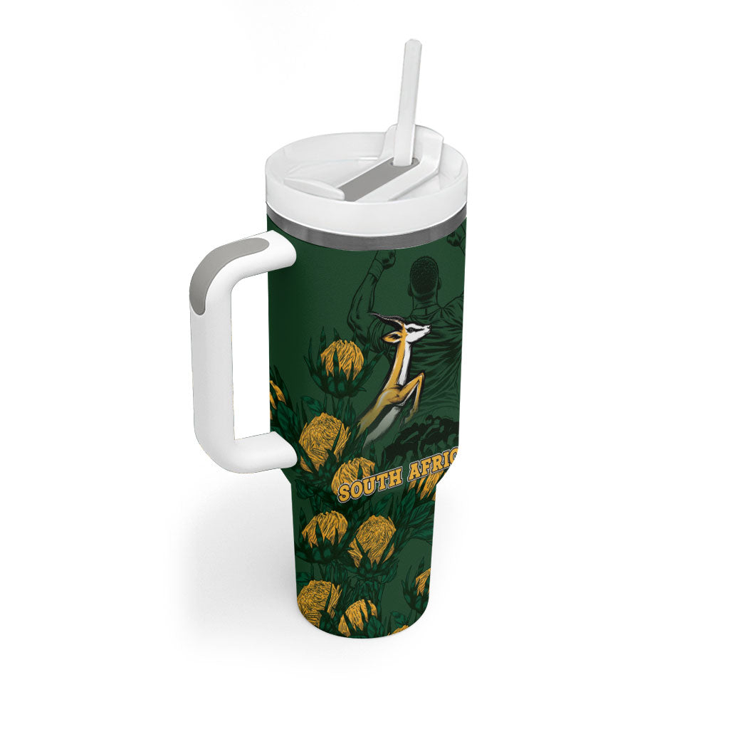 South Africa Rugby Pride Tumbler With Handle Springbok With King Protea