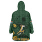 South Africa Rugby Pride Wearable Blanket Hoodie Springbok With King Protea