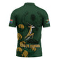 South Africa Rugby Pride Zipper Polo Shirt Springbok With King Protea