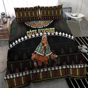 Ivory Coast Festival Of Masks Bedding Set Traditional Zaouli Dance