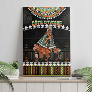 Ivory Coast Festival Of Masks Canvas Wall Art Traditional Zaouli Dance