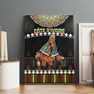 Ivory Coast Festival Of Masks Canvas Wall Art Traditional Zaouli Dance